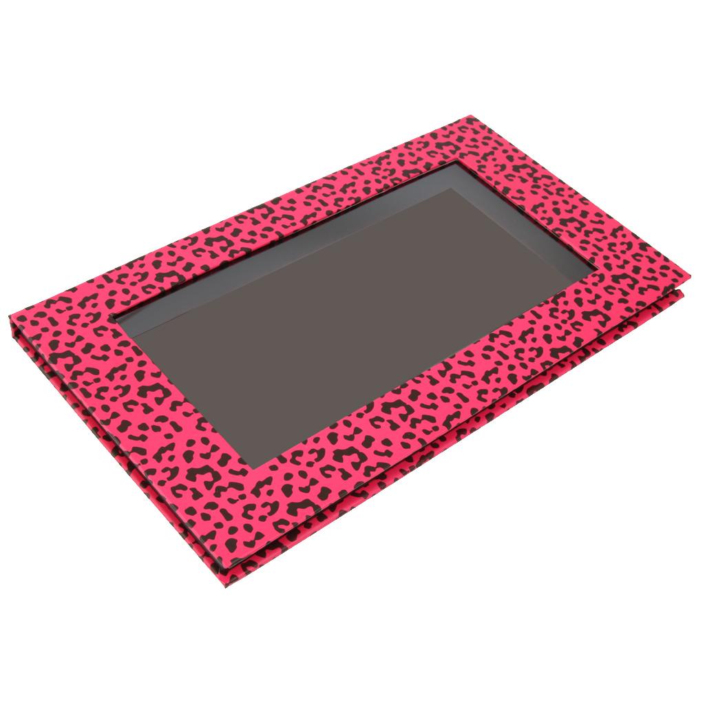 2xEmpty Magnetic Eyeshadow Palette Makeup Cosmetic DIY Palette Pink Leopard