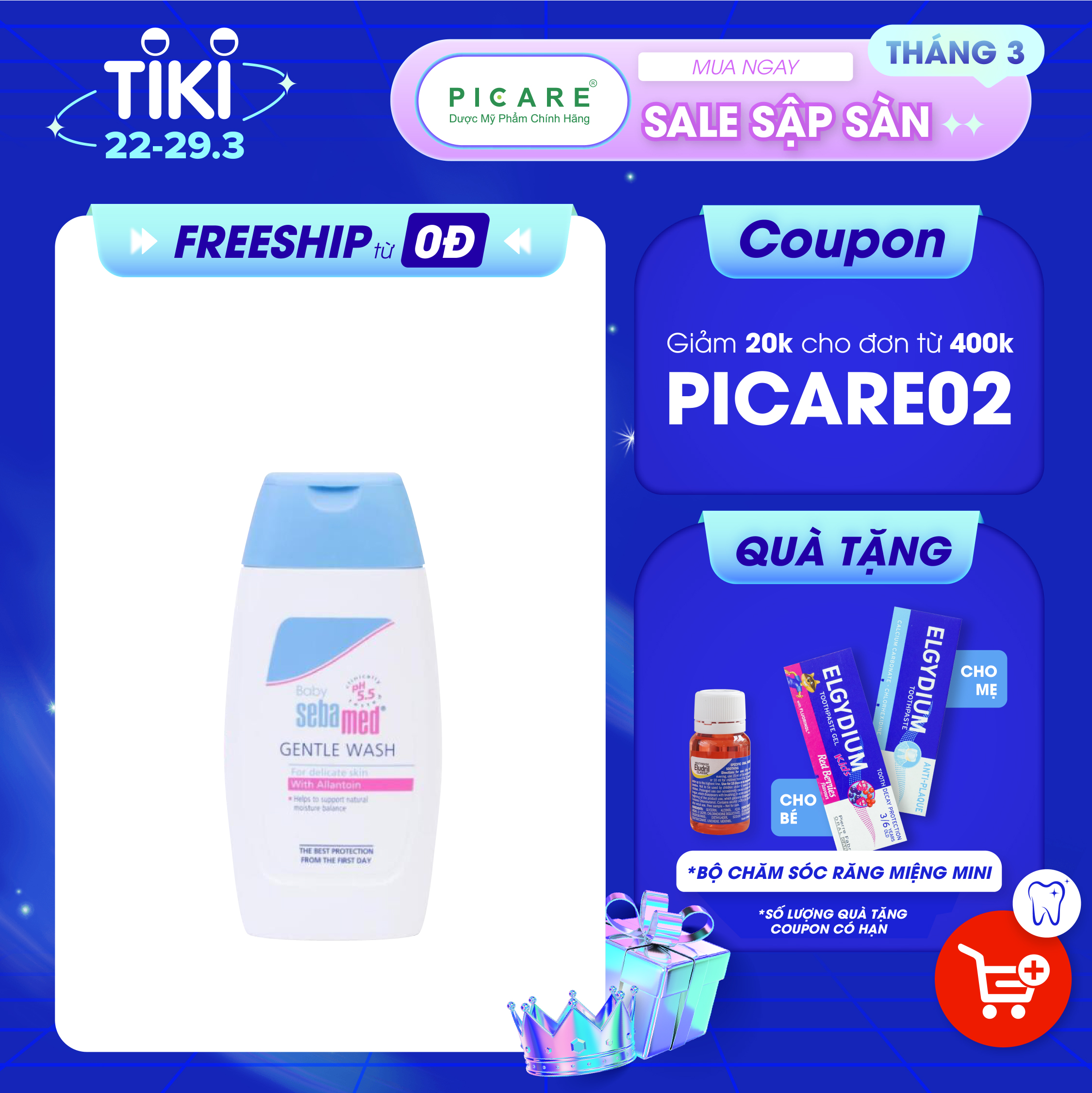 Sữa tắm gội toàn thân cho bé Sebamed pH5.5 - SBB08