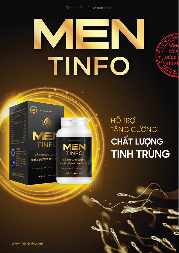 Mentinfo hỗ trợ tăng cường chất lượng tinh trùng -tăng cường sinh lý nam giới - Hộp 60 viên