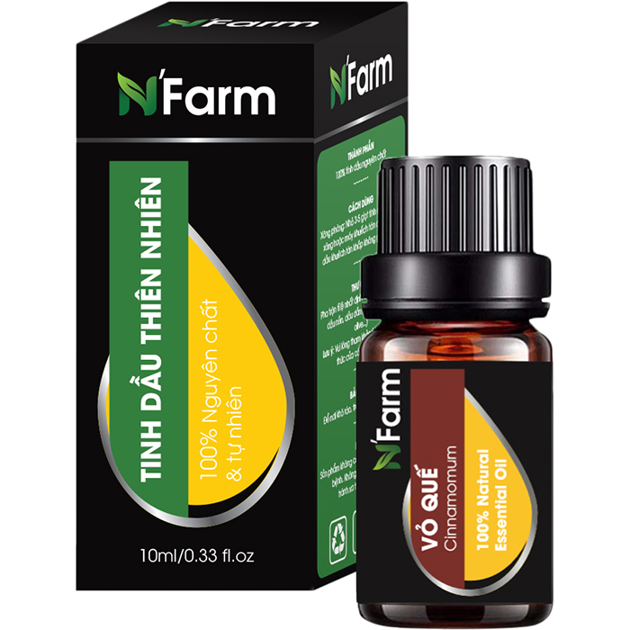 Combo Tinh Dầu Vỏ Quế, Vỏ Bưởi, Tràm Trà N'farm (10ml x 3)