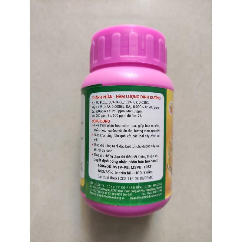 Phân Bón Lá Đầu Trâu NPK Chuyên Dùng Cho Hoa Lan, Hồng Và Cây Cảnh Giúp Cây Ra Hoa Rực Rỡ 6-30-32+TE Hủ 100gr