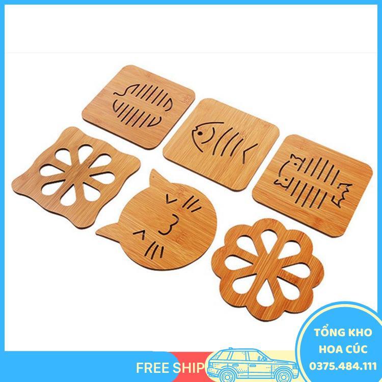 Bộ 3 Tấm Lót Nồi Gỗ Nhiều Hình - Vận Chuyển Miễn Phí Toàn Quốc