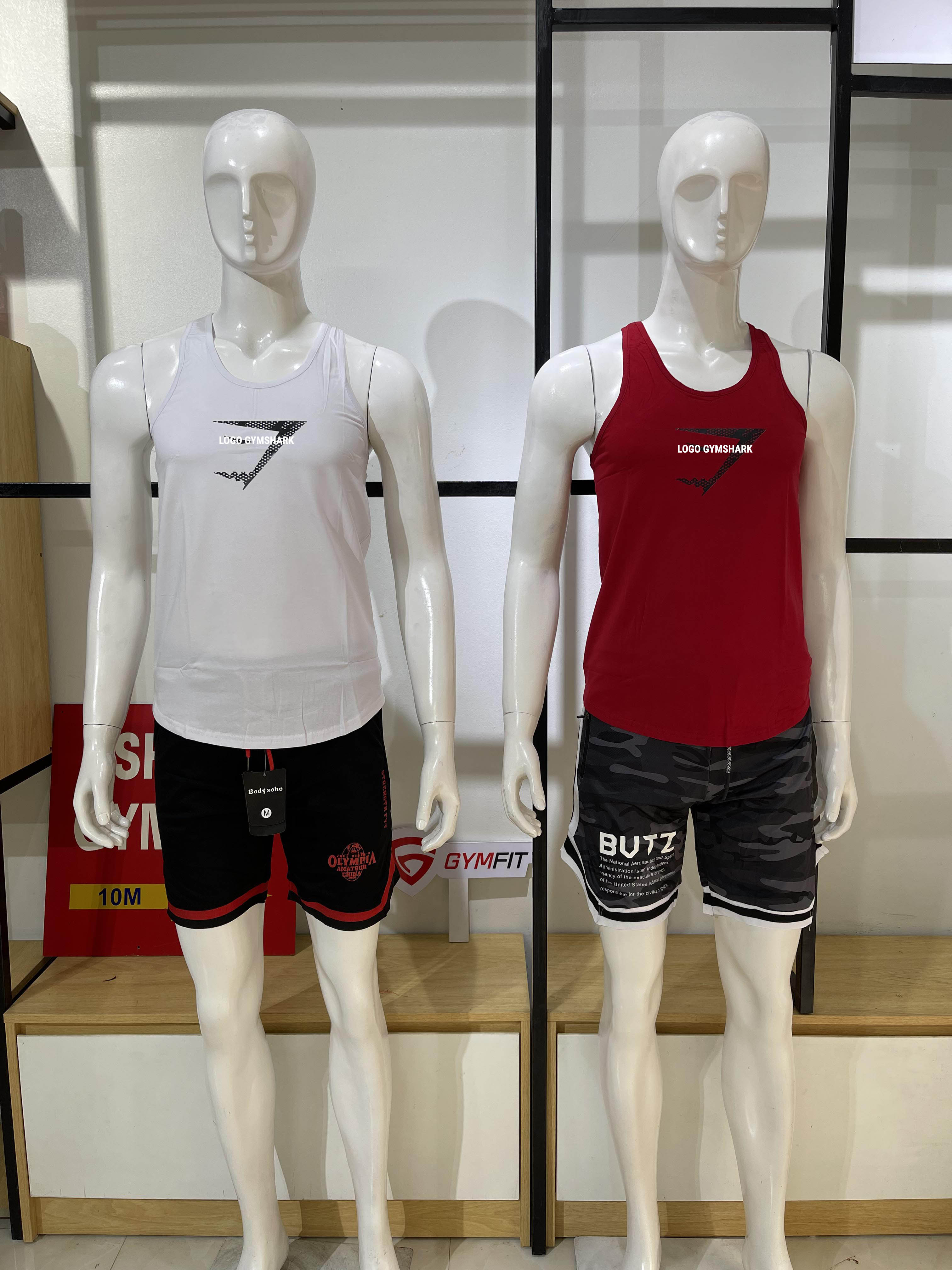 Áo ba lỗ thể thao nam Gymshark logo to new