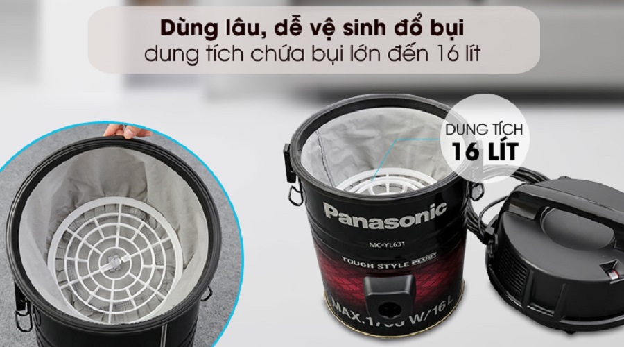 Máy hút bụi công nghiệp Panasonic MC-YL631RN46 - Hàng chính hãng