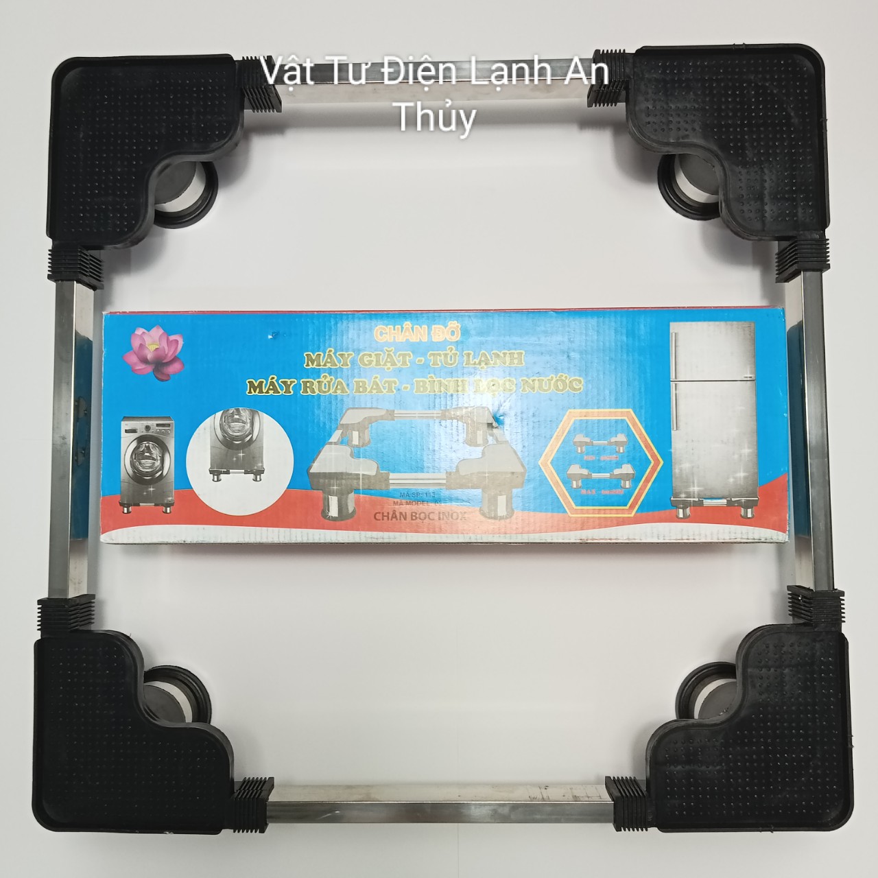 Chân đỡ máy giặt tủ lạnh inox - Chân kệ máy giặt tủ lạnh đa năng - Chân đế đỡ máy giặt tủ lạnh - Kệ để máy giặt tủ lạnh