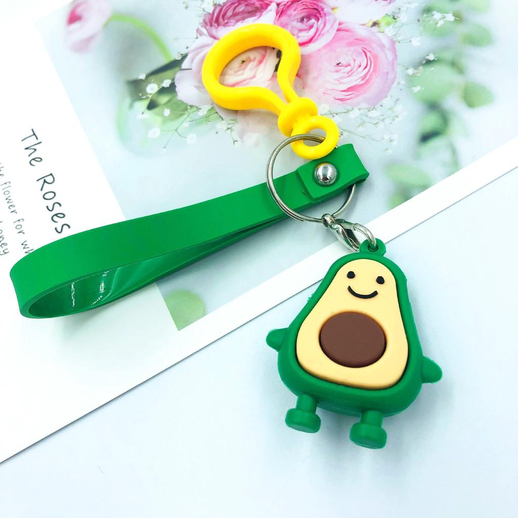 Móc khóa hình bơ dễ thương, móc khóa bơ-Móc khóa bơ mẫu 2-Móc khóa keychain dẻo quả bơ Tom House