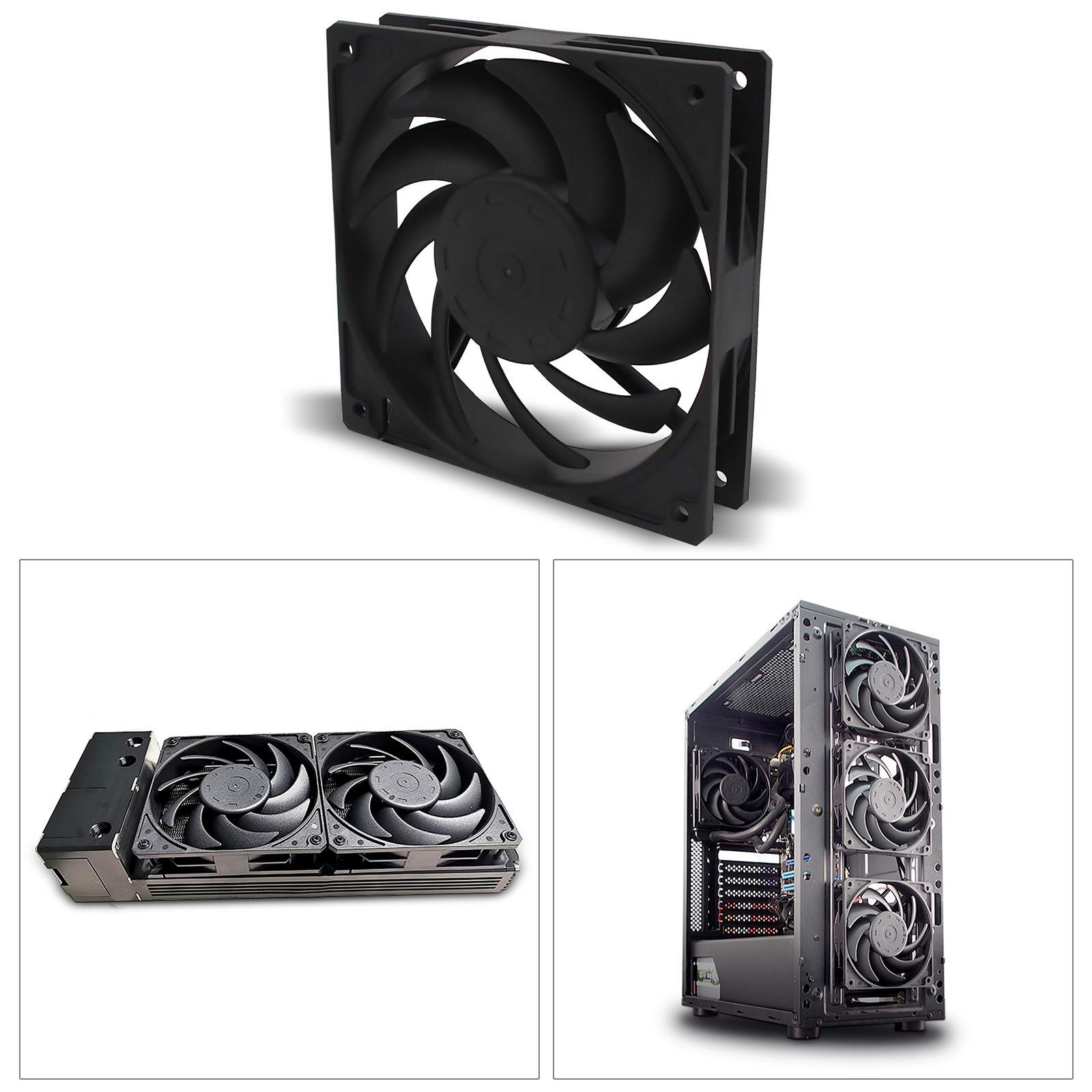 Quiet Cooling Case Fan 12cm/120mm DIY 4-Pin for Computer Case Mining Rig
