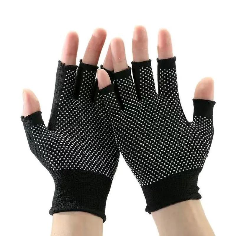 Găng Tay Xe Đạp Ngón Nam Nữ Chống Trượt Chống Sốc Thoáng Khí Mùa Hè Găng Tay Xe Đạp Fingerless Thể Thao Tập Gym Xe Đạp Găng Tay Color: B - Black