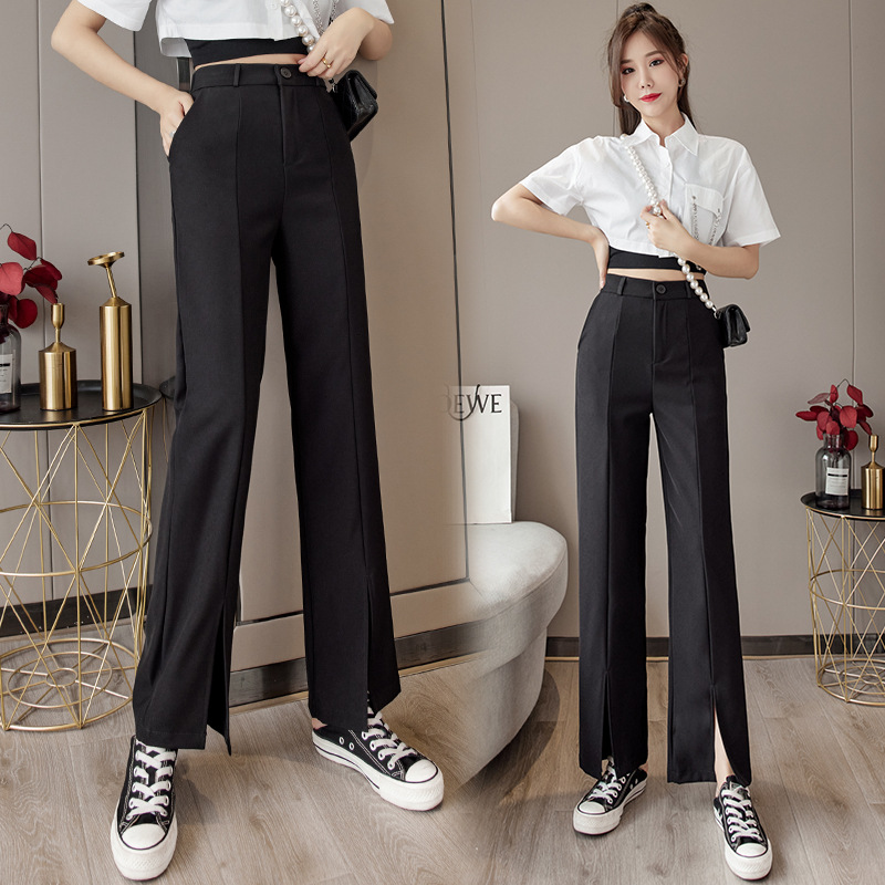 Quần ống rộng nữ xẻ tà