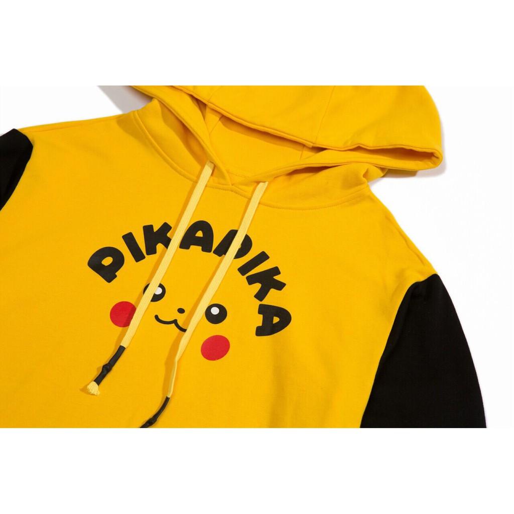 Áo hoodie nam nữ vải nỉ mềm mịn bao chất (pikachu
