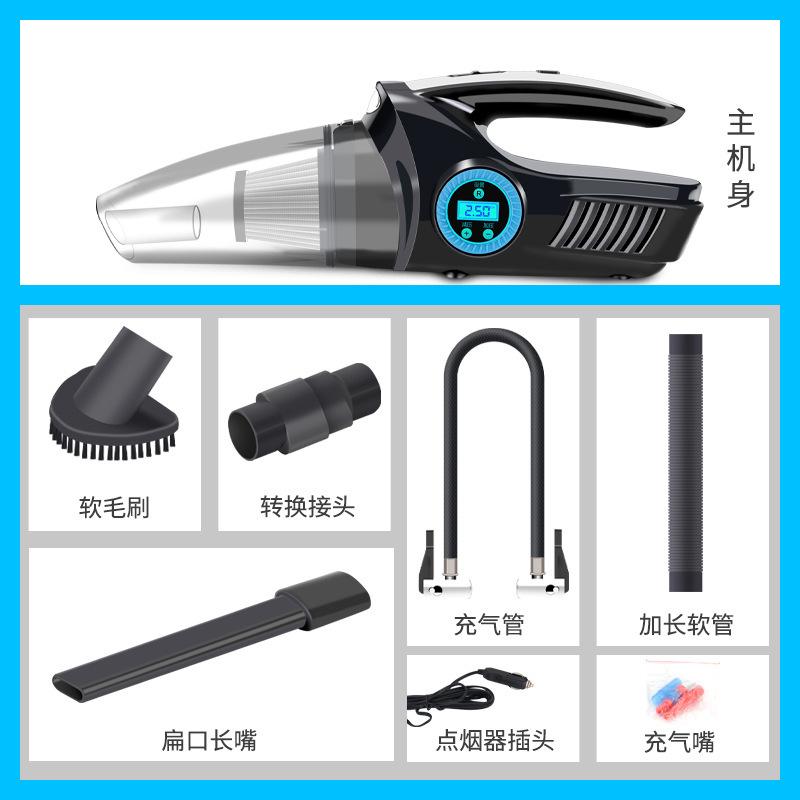 Giá thấp nhất máy hút bụi ô tô không dây chiếu sáng bốn trong một áp suất lốp màn hình hiển thị kỹ thuật số di động máy bơm không khí ô tô máy hút bụi ô tô