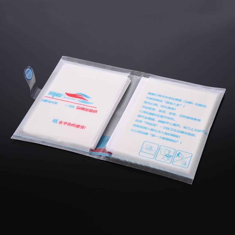 Set 1 Gói 10 Tấm Giấy Vệ Sinh Không Thấm Nước Bọc Toilet Đi Du Lịch