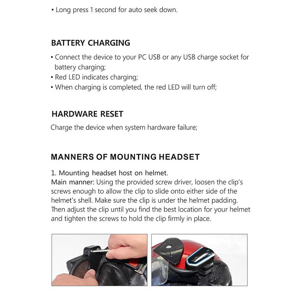 Bluetooth Motorcycle Headset