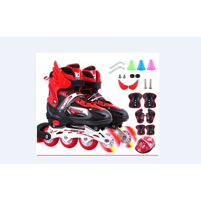 Giày trượt patin sport thể thao đường phố dành cho trẻ em và người lớn đầy đủ phụ kiện mã IX4171 WMS14059