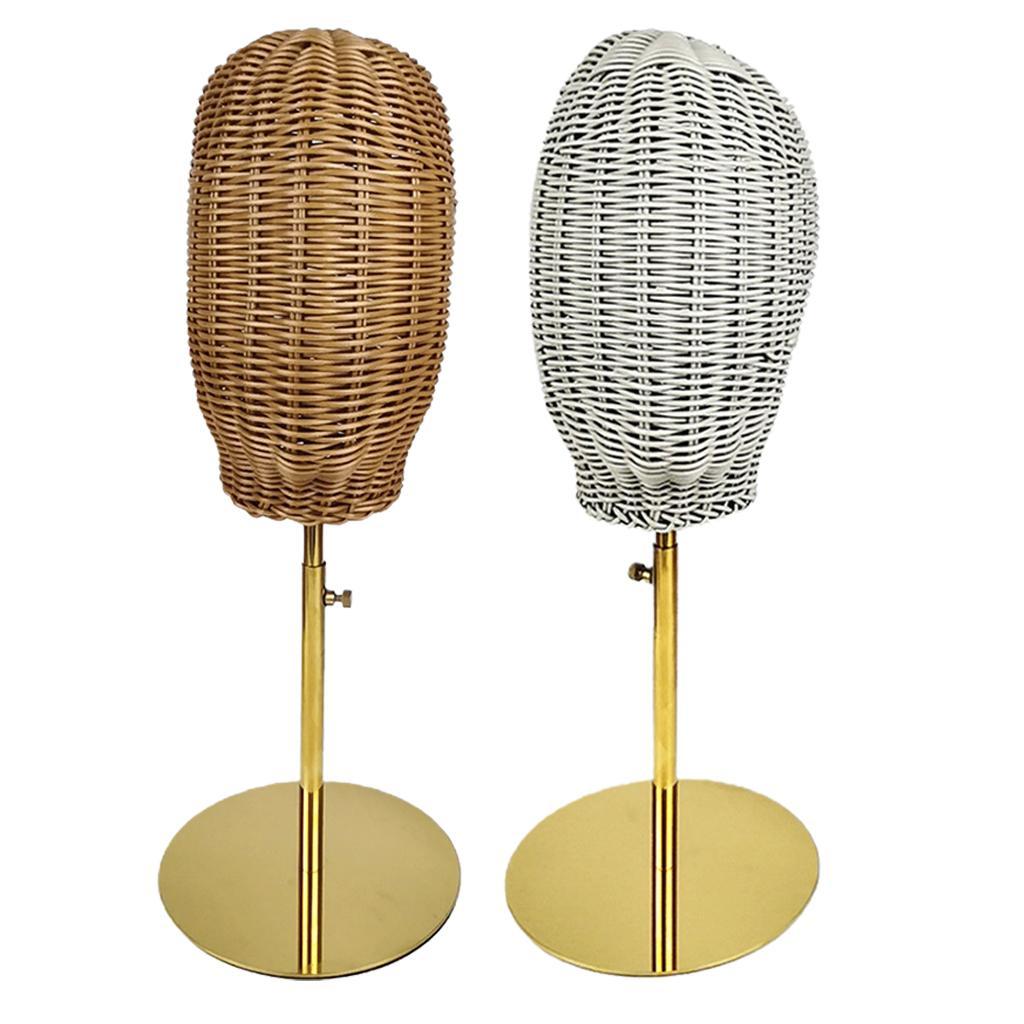 22" Metal Display Mannequin Head Rack Holder Display for Salon Shop Golden