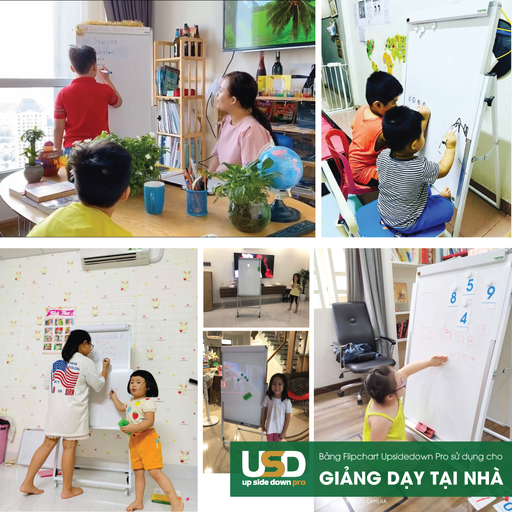 Bảng Flipchart UPSIDEDOWN Pro Tân Hà - Kích Thước 60x100cm, 90x120cm - Tặng Phụ Kiện