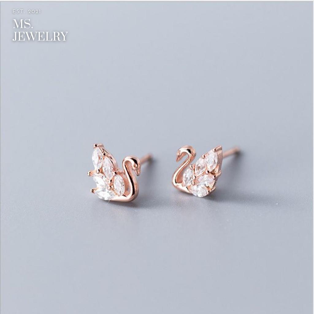 Khuyên Tai Bạc S925 Đính Đá Cz KS15