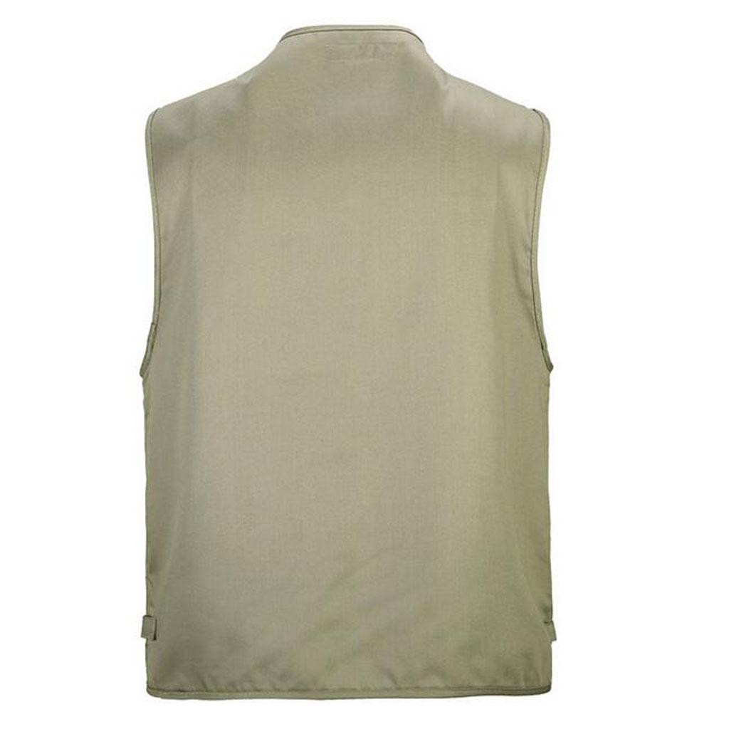 2pcs Men Multi Pocket Waistcoat Fishing Outdoor Travel Photography Vest Polyester Quick-dry Vest
