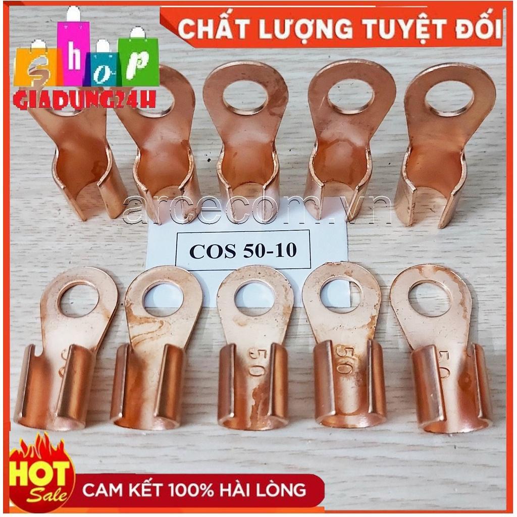 {Đủ số}Đầu Cốt (Cos) Đồng 4 5 6 8 10 16,25,35,50,70, đầu cos đồng cỡ nhỏ cỡ lớn -Giadung24h