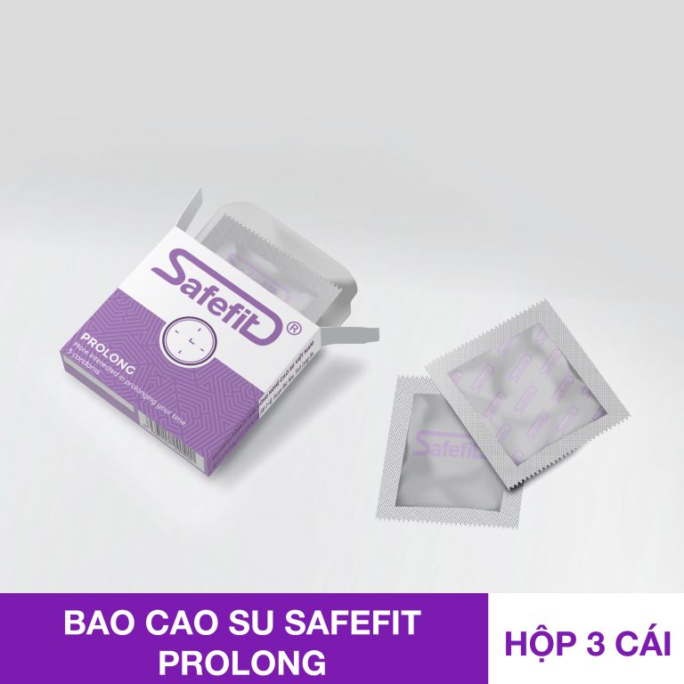 Bao cao su SAFEFIT Prolong kéo dài hộp 3 cái - Siêu kéo dài