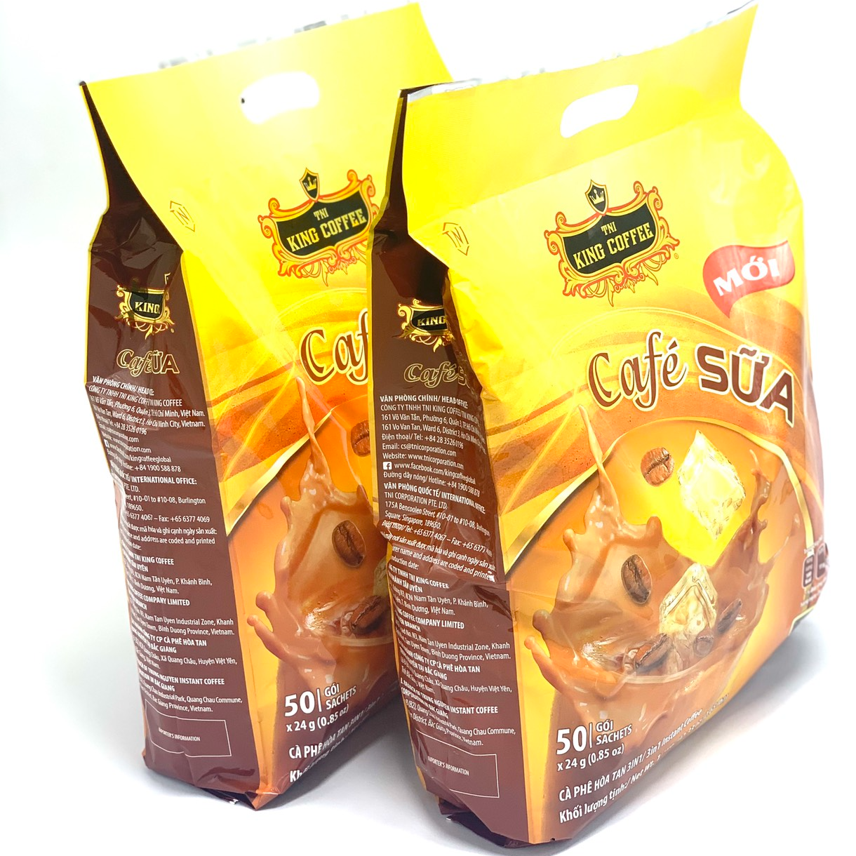 Cà Phê Sữa Hòa Tan 3IN1 KING COFFEE - Túi 50 gói x 24g