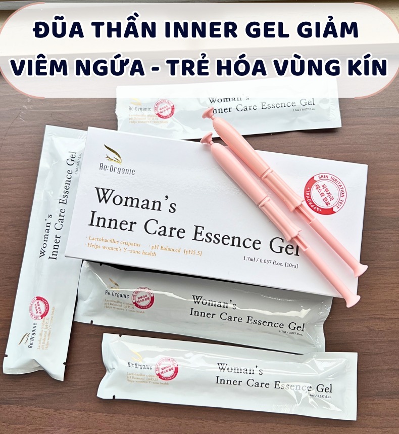 Gel vệ sinh chăm sóc Re:Organic Woman’s Inner Care Essence Gel, đũa thần phụ khoa làm sạch khử mùi trẻ hóa vùng chữ Y