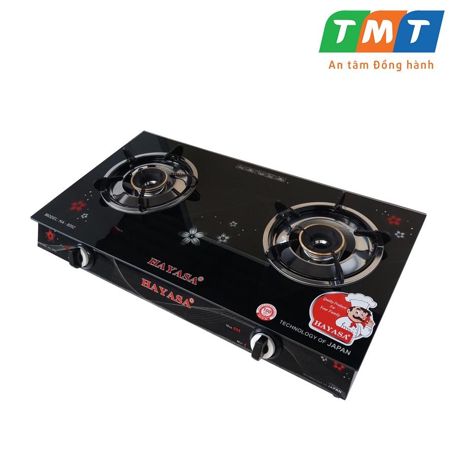 [HÀNG CHÍNH HÃNG] Bếp gas đôi cao cấp Hayasa HA-8092 kiếng cường lực