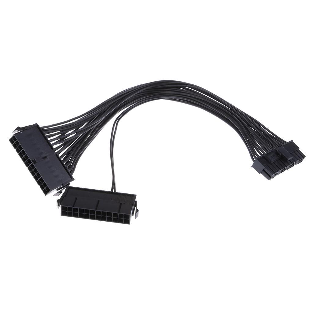 3x24Pin Male to Female Dual PSU ATX Power Adapter Mining Cable Connector Cord