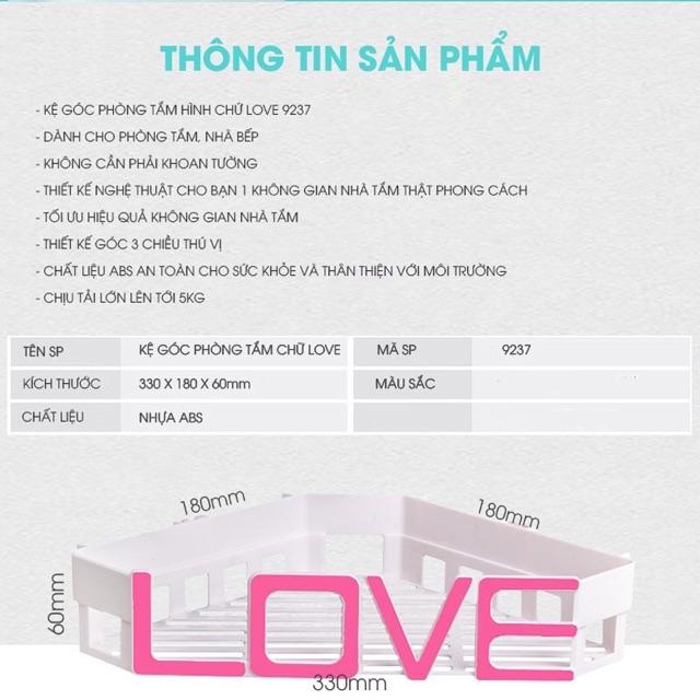 Kệ dán góc tường chữ love