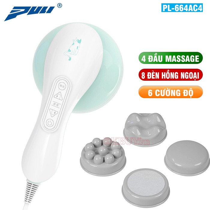 Máy massage cầm tay 4 đầu Puli PL-664AC4