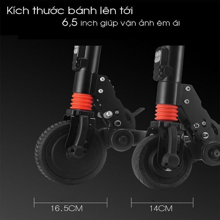 Xe Scooter điện xếp gọn S8 không yên ,10km/lần sạc, tải 100kg