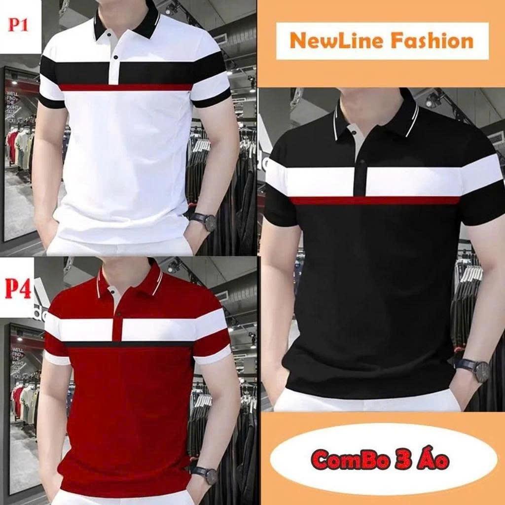 Áo Polo Nam Phối Ngực Thể Thao Trẻ Trυng Chất Cá Sấu CVC Sang Trọng Menswear Cao Cấp. - Đỏ