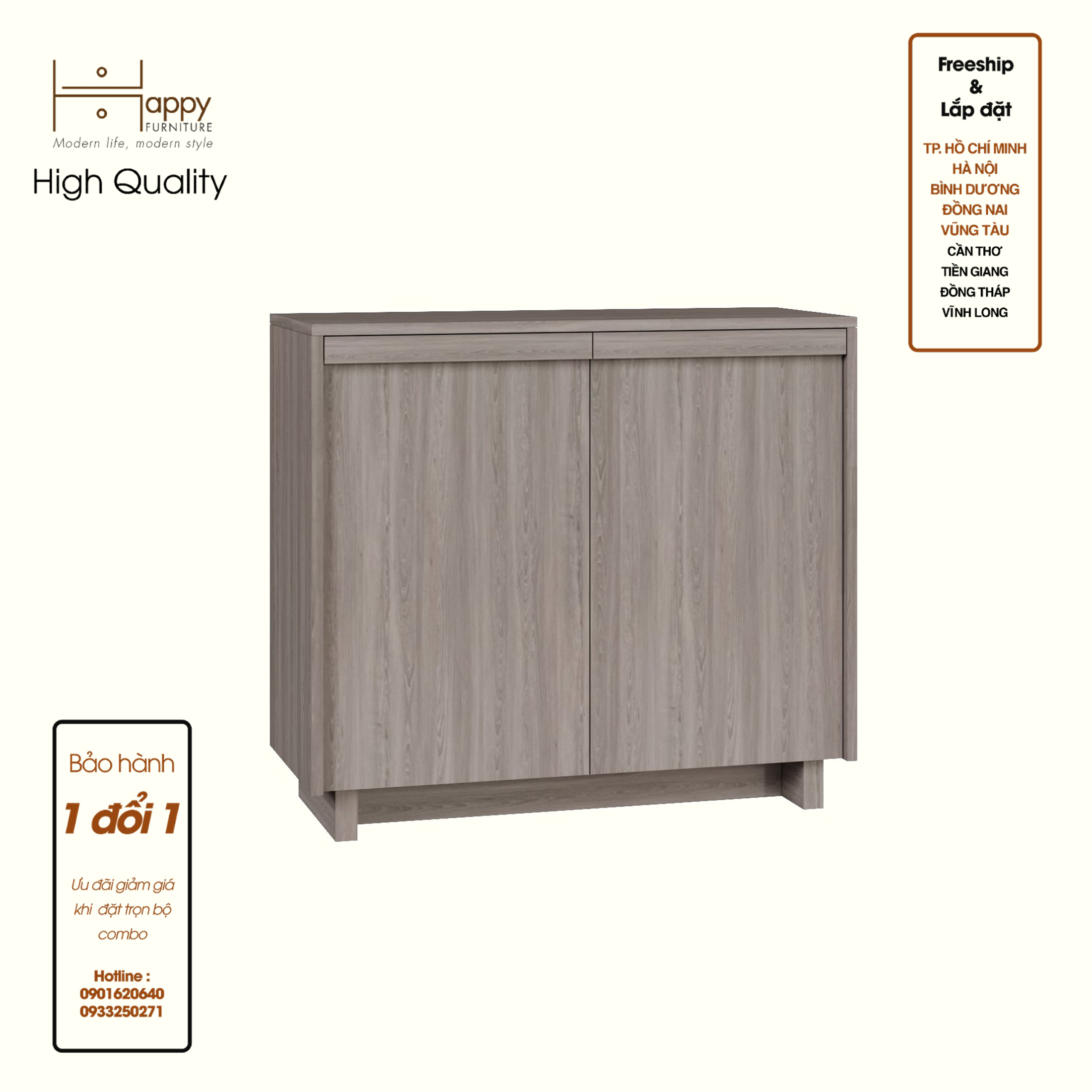 [Happy Home Furniture] MAVIS, Tủ đựng đồ 2 cánh mở , 86cm x 42cm x 78cm ( DxRxC), TCM_157