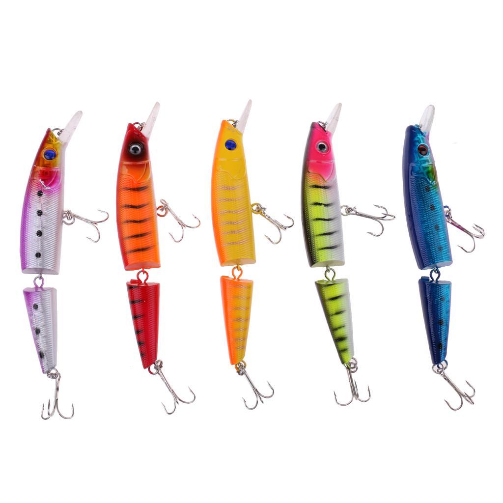 2 Segment Fishing Lure Swimbait Crank Baits Hard Bait Fishing Hooks Tackle