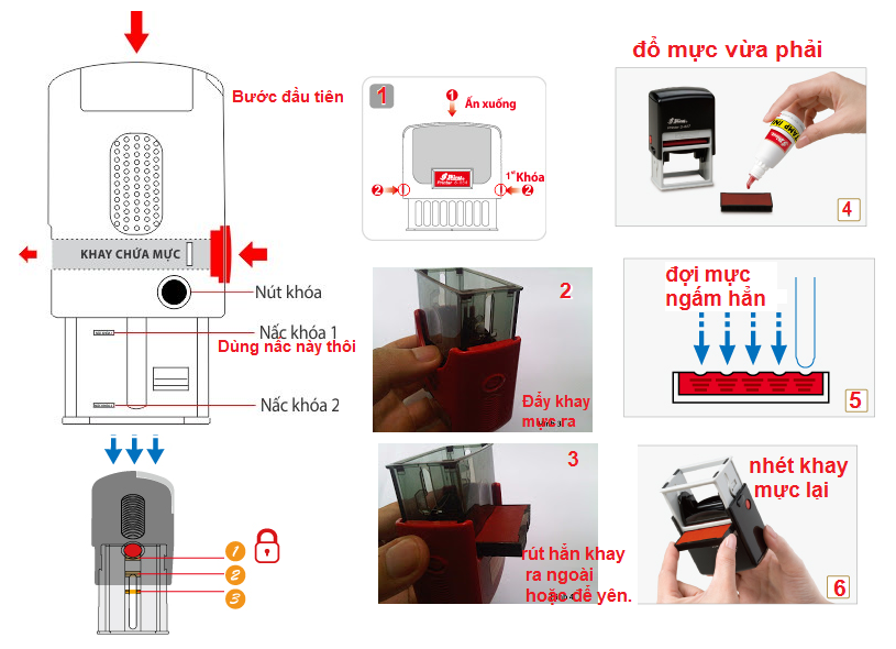Dấu Liền Mực ĐÃ THU TIỀN, ĐÃ CHI TIỀN, NHẬP HÀNG, XUẤT KHO, HỦY, SAO Y, ...- Hiệu Shiny - S842