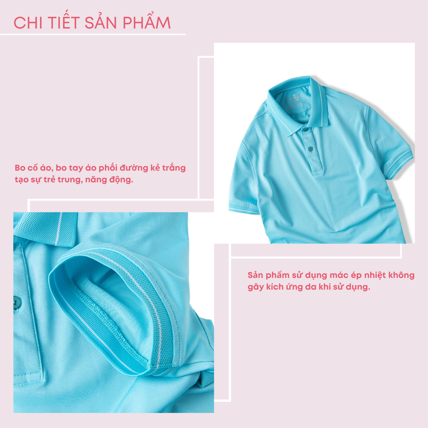 Áo polo nữ màu xanh ngọc phối viền ADINO vải polyester cotton không bai xù dáng công sở slimfit hơi ôm trẻ trung APN04
