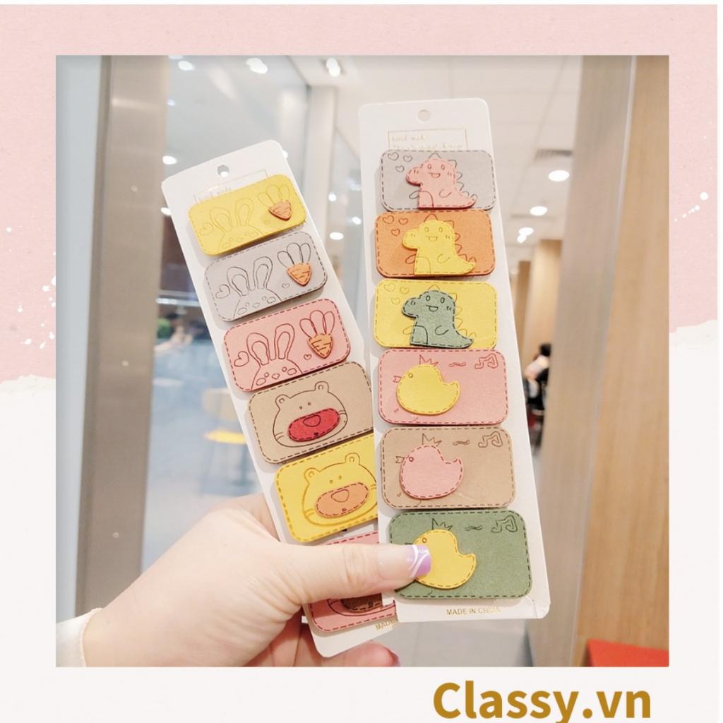 Miếng dán tóc Classy mái một mặt vải in hình hoạt hình PK915