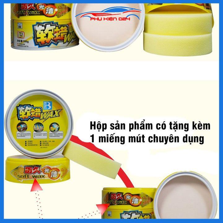 Sáp đánh bóng sơn xe Botny Soft Wax Bb-1718 bảo vệ bề mặt sơn, chống tia UV, trọng lượng 300g