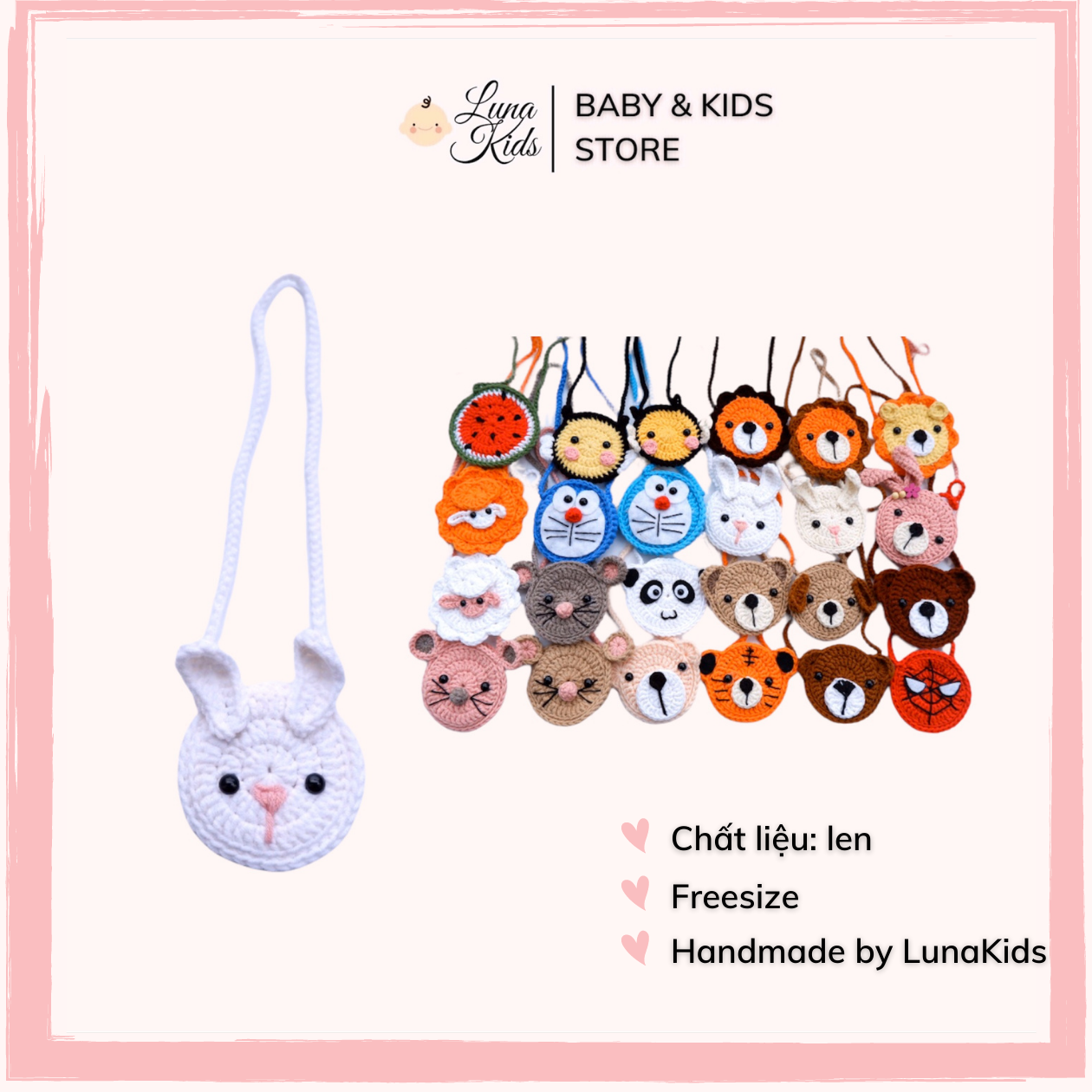 Túi đựng tỏi handmade cho bé trai bé gái trẻ sơ sinh - LunaKids [Ảnh thật