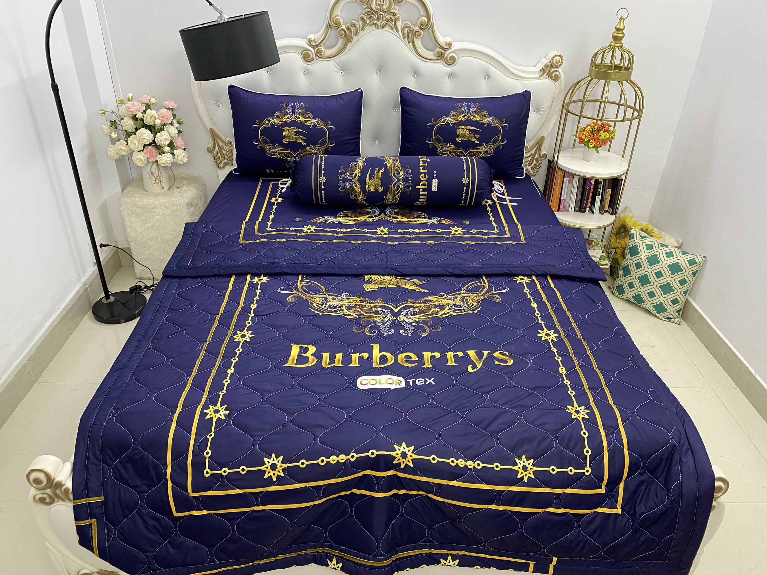 Bộ Drap mền + áo gối thun Ý 5D Cao Cấp , mát lạnh, thấm hút tốt.