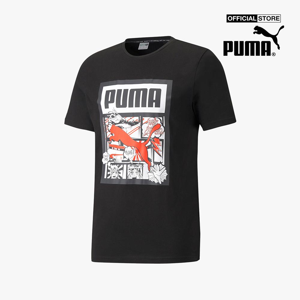 PUMA - Áo thun nam cổ tròn ngắn tay Graphic Box Logo Play 532666