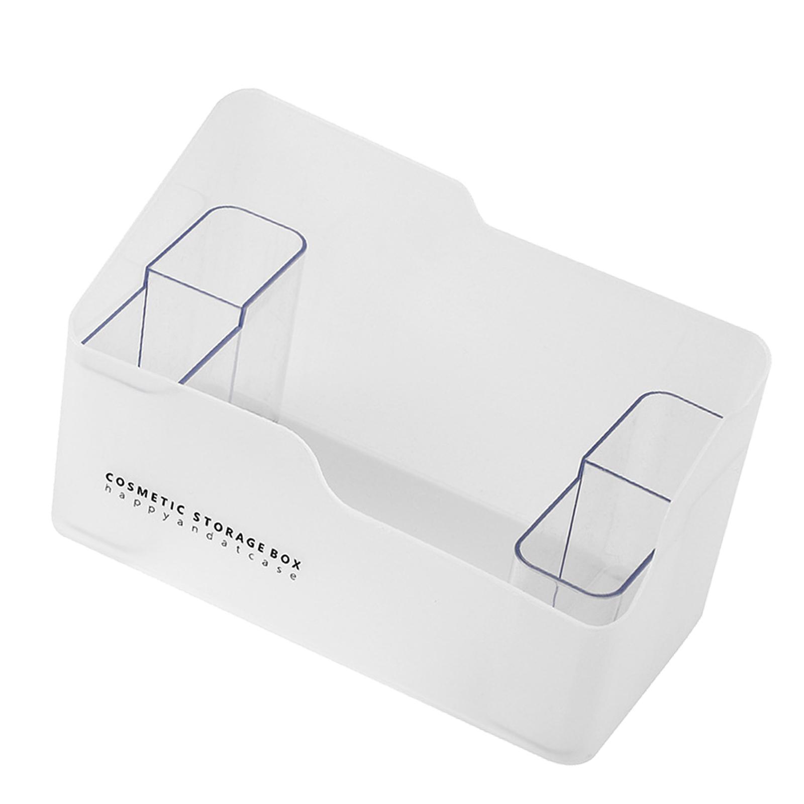 Cosmetics Organizer Makeup Box Jewelry Storage for Perfume Remote Control White