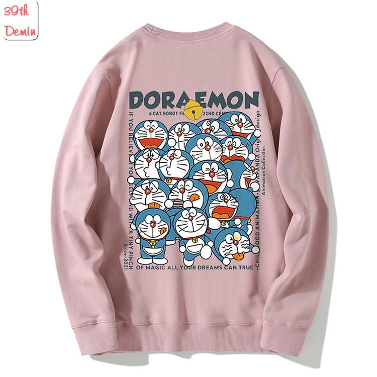 Áo nỉ DORAEMON ngộ nghĩnh phong cách Hip Hop graffiti sweater unisex Form rộng Free Size