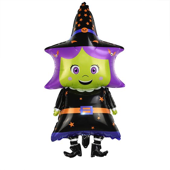 Bộ bong bóng trang trí Halloween phù thủy - ma - cú