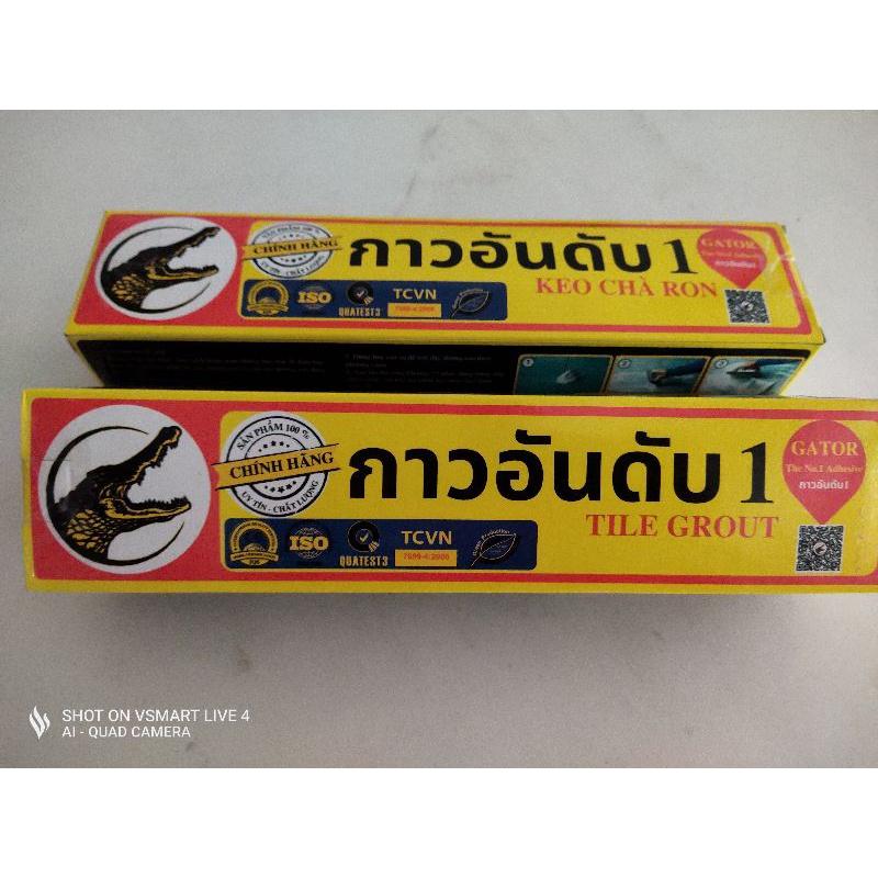 Keo Chà Ron Hộp Cá Sấu Thái Lan Gator 1Kg - Màu Trắng Sử Dụng Khu Vực Nội Ngoại Thất, Hồ Bơi...