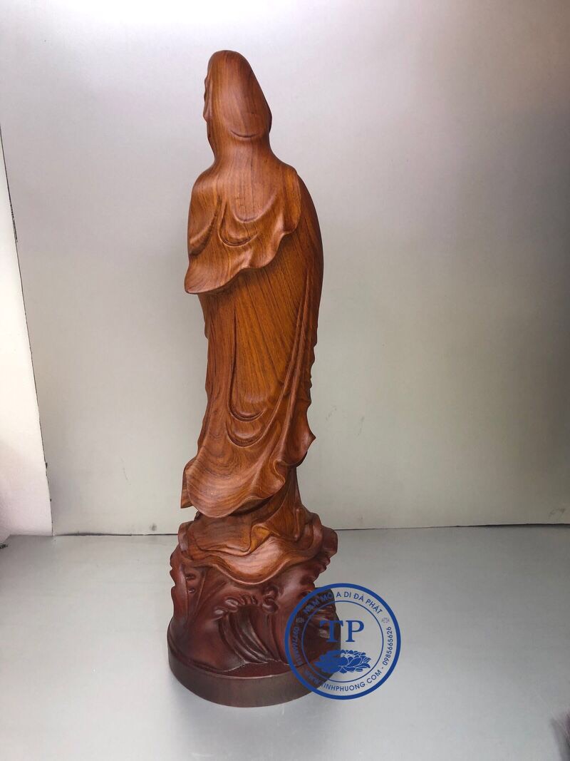 Tượng QUANG ÂM BỒ TÁT BẰNG GỖ HƯƠNG NGUYÊN KHỐI
