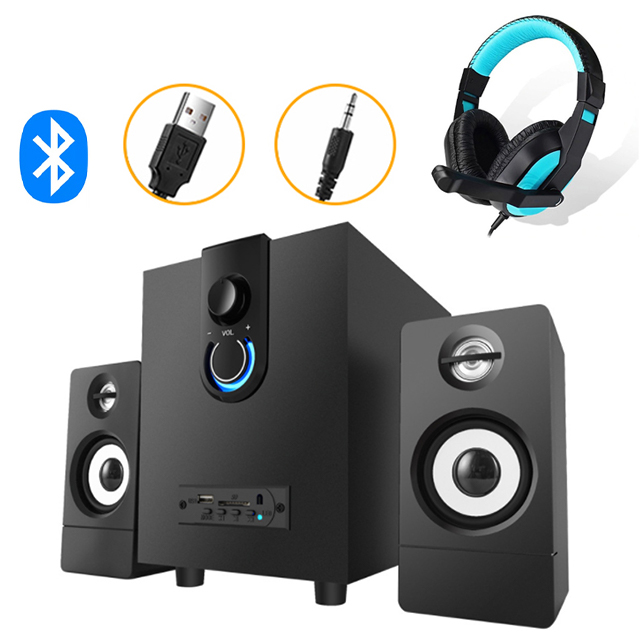 Loa Bluetooth Gỗ 2.1 Để Bàn Công Suất Lớn FT-3900BT Dùng Cho Tivi Máy Vi Tính PC Laptop + Tặng tai nghe chụp tai cao cấp ( giao màu ngẫu nhiên )
