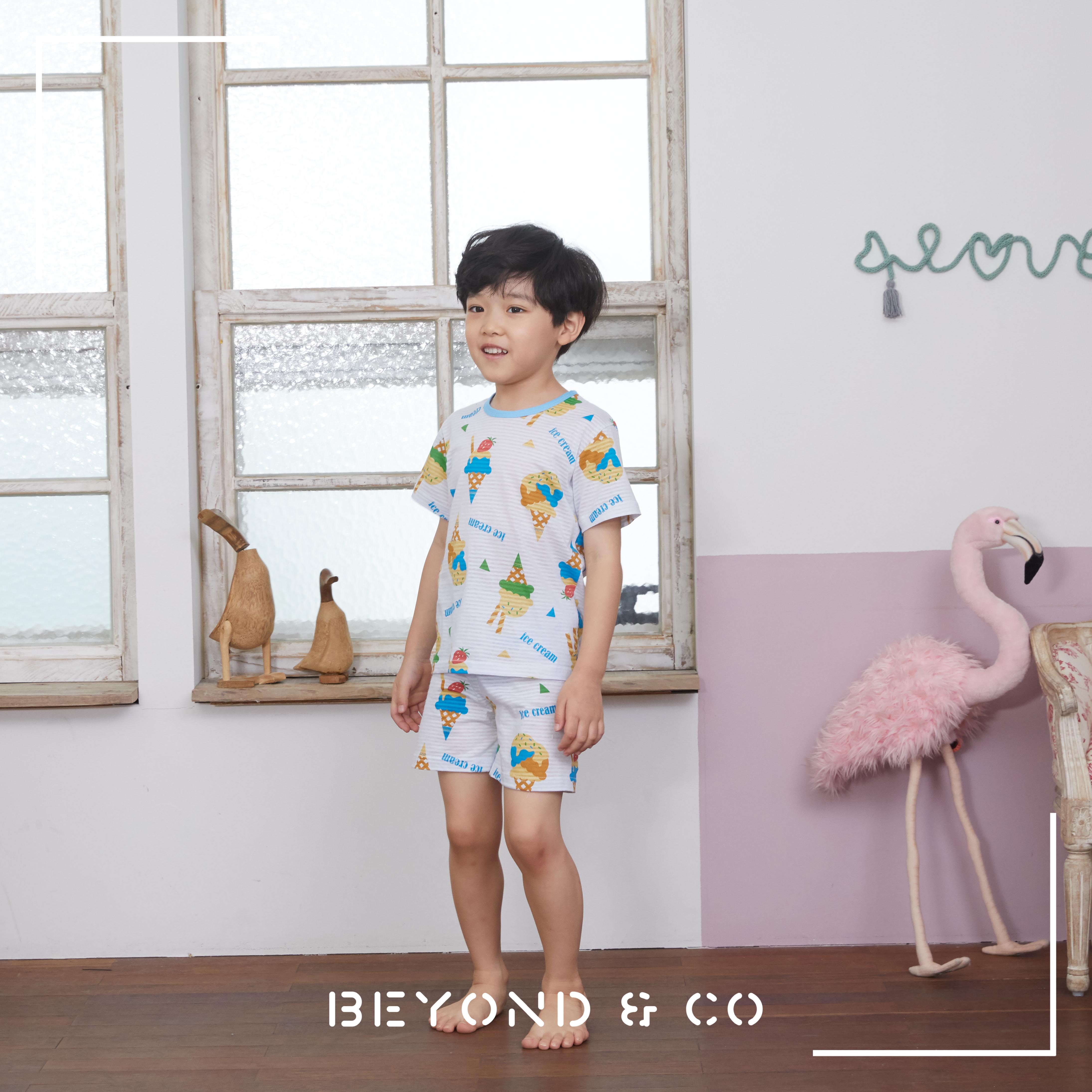 Bộ ngủ cộc tay cho bé Olomimi Hàn Quốc Blue Ice Cream SS20 - 100% cotton