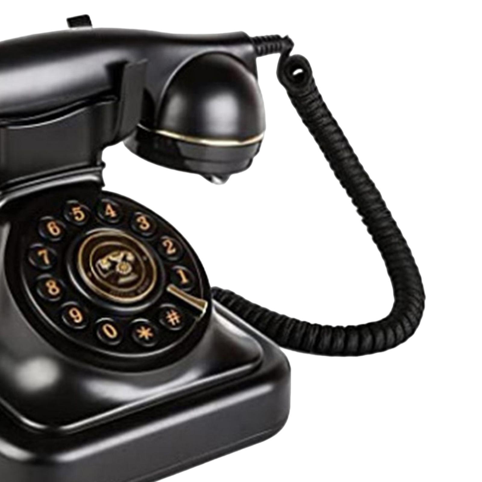 Vintage Corded Phone Old Fashioned Fixed Phone for Hotel Desk Decorations