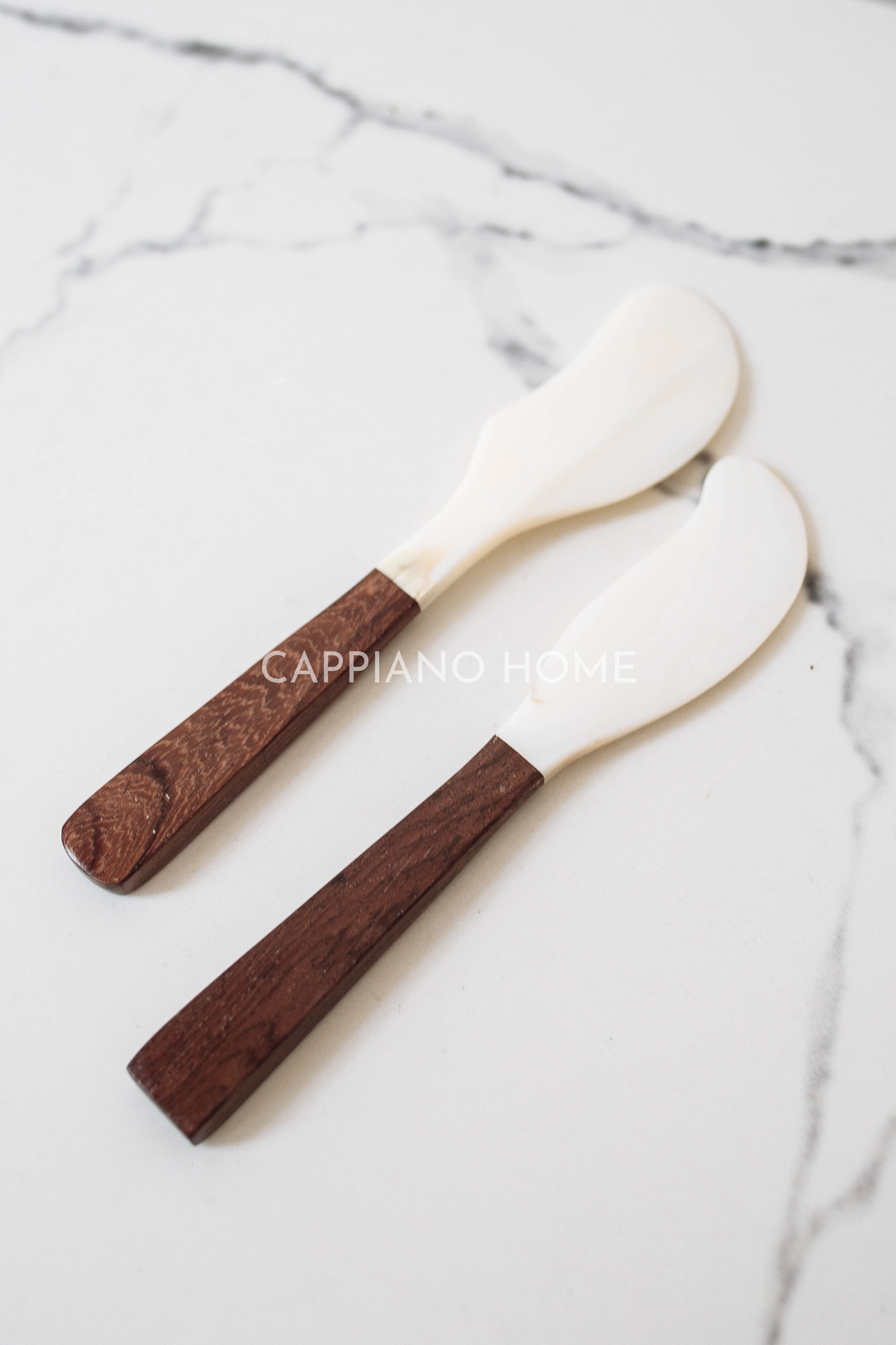 Dao chuôi gỗ đen , dao khảm trai phết bơ, mứt, pho mai tiện lợi | Cappiano Home